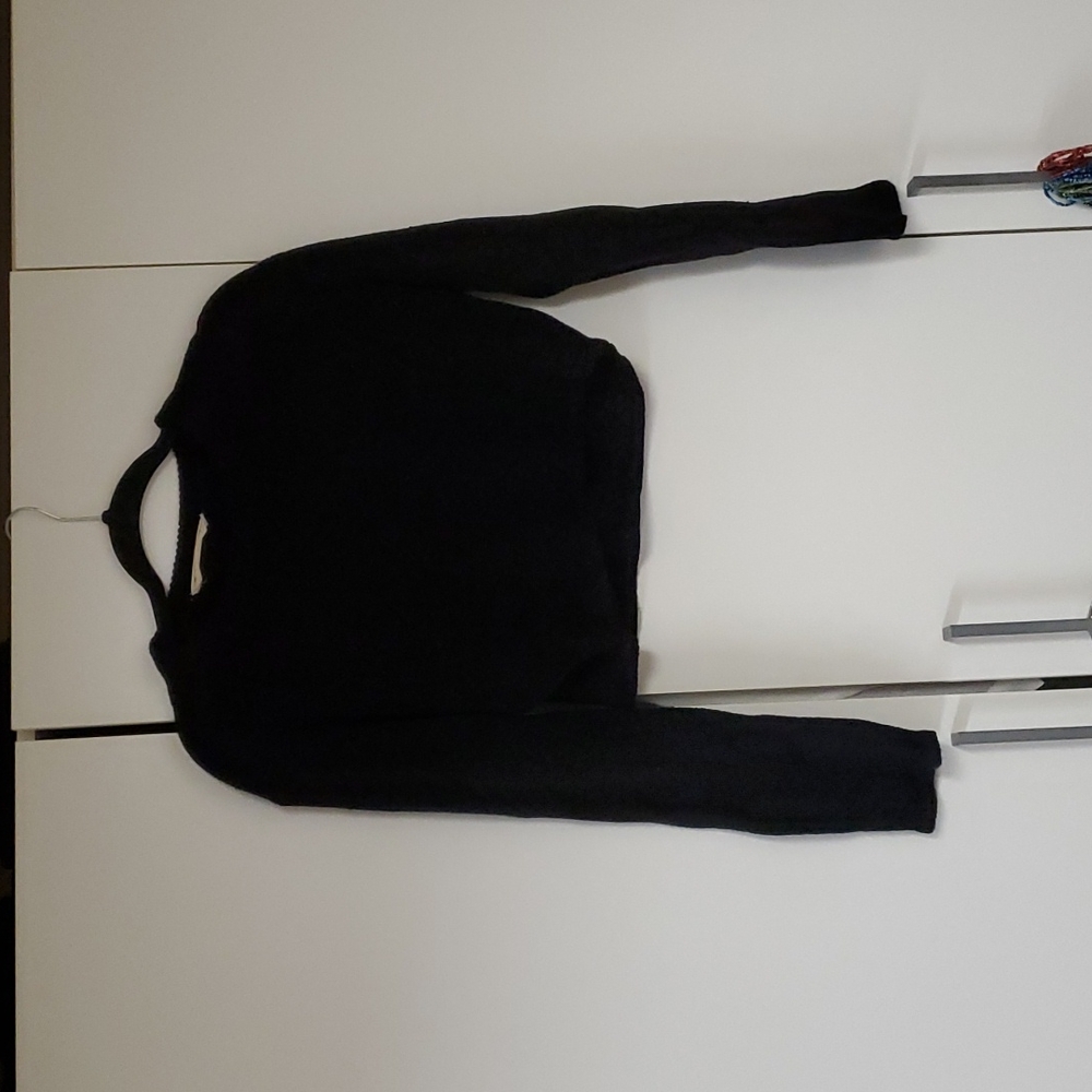 Black crop top sweater